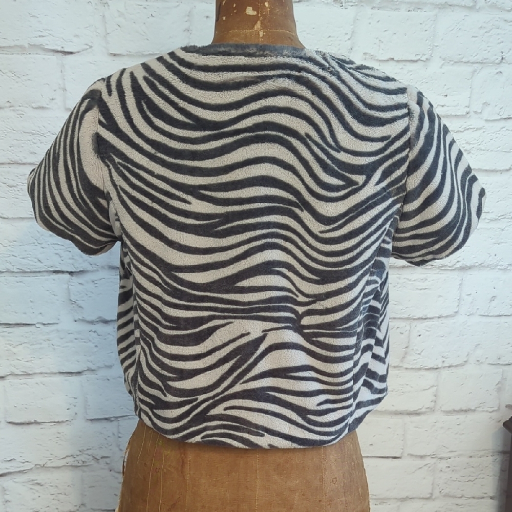 Lal Zebra Faux Fur Jacket View 4